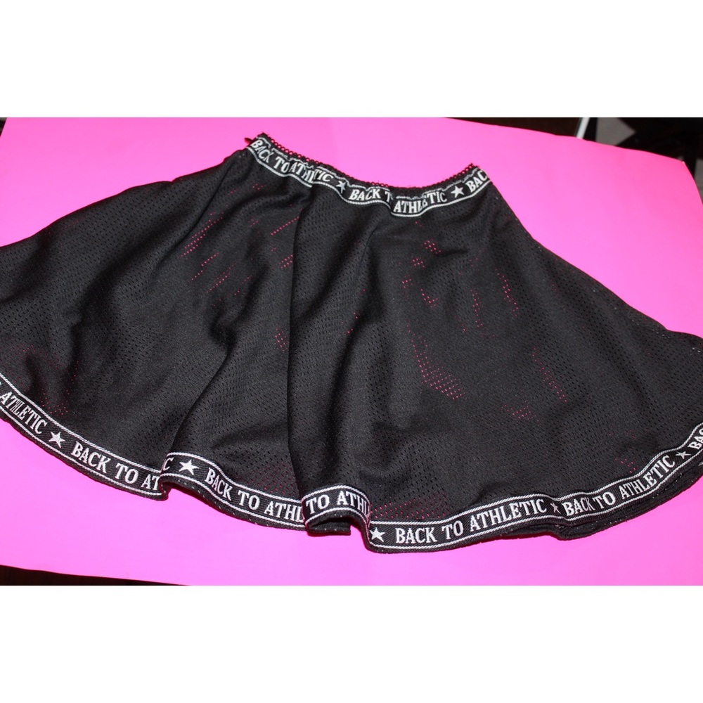 Mesh athletic wear skater skirt